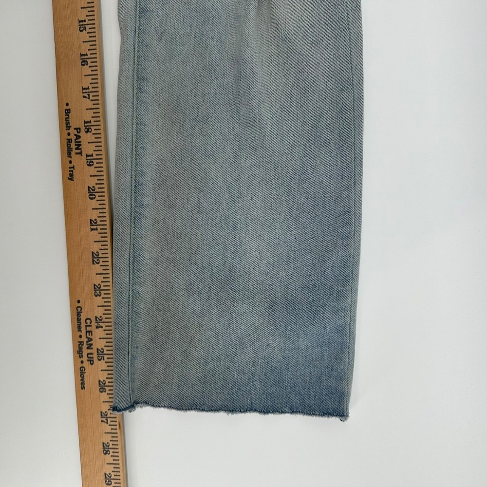 Levi's Wide Leg Jeans Girls 14 Reg Light Blue Denim High Rise Stretch Distressed - Picture 9 of 10
